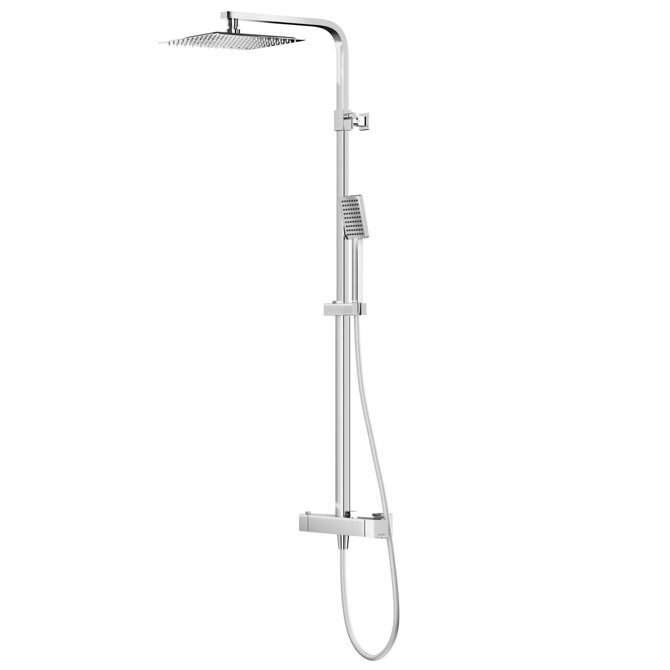 Shower set with thermostat Column Corsan ANGO Rainshower 25cm Chrome